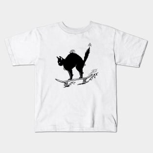 Cat Skateboarder Kids T-Shirt